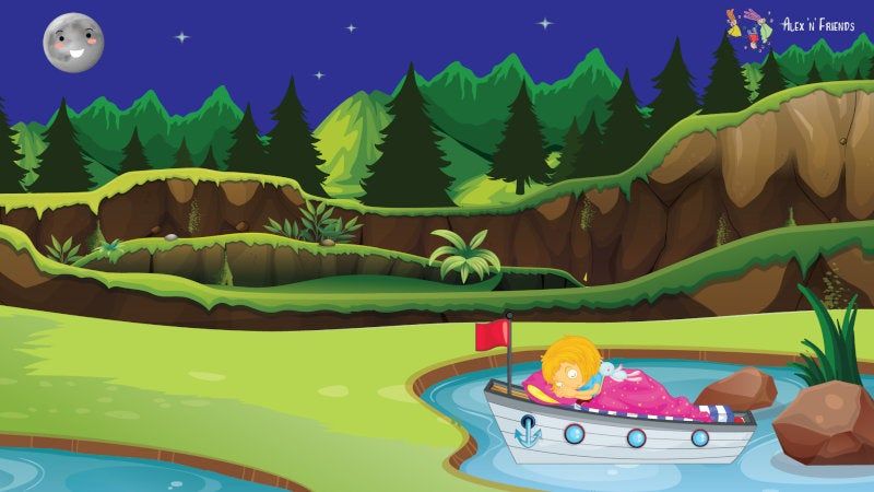 Row Row Row your Boat. Lullaby for kids in english.