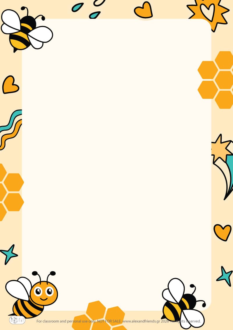 Writing paper - bees