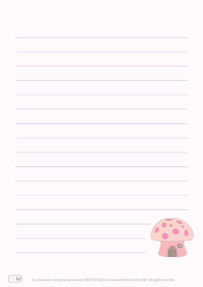 Writing paper - mushroom