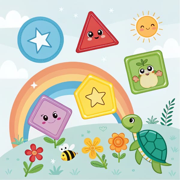 Μαθαίνω τα Σχήματα & τα Χρώματα!