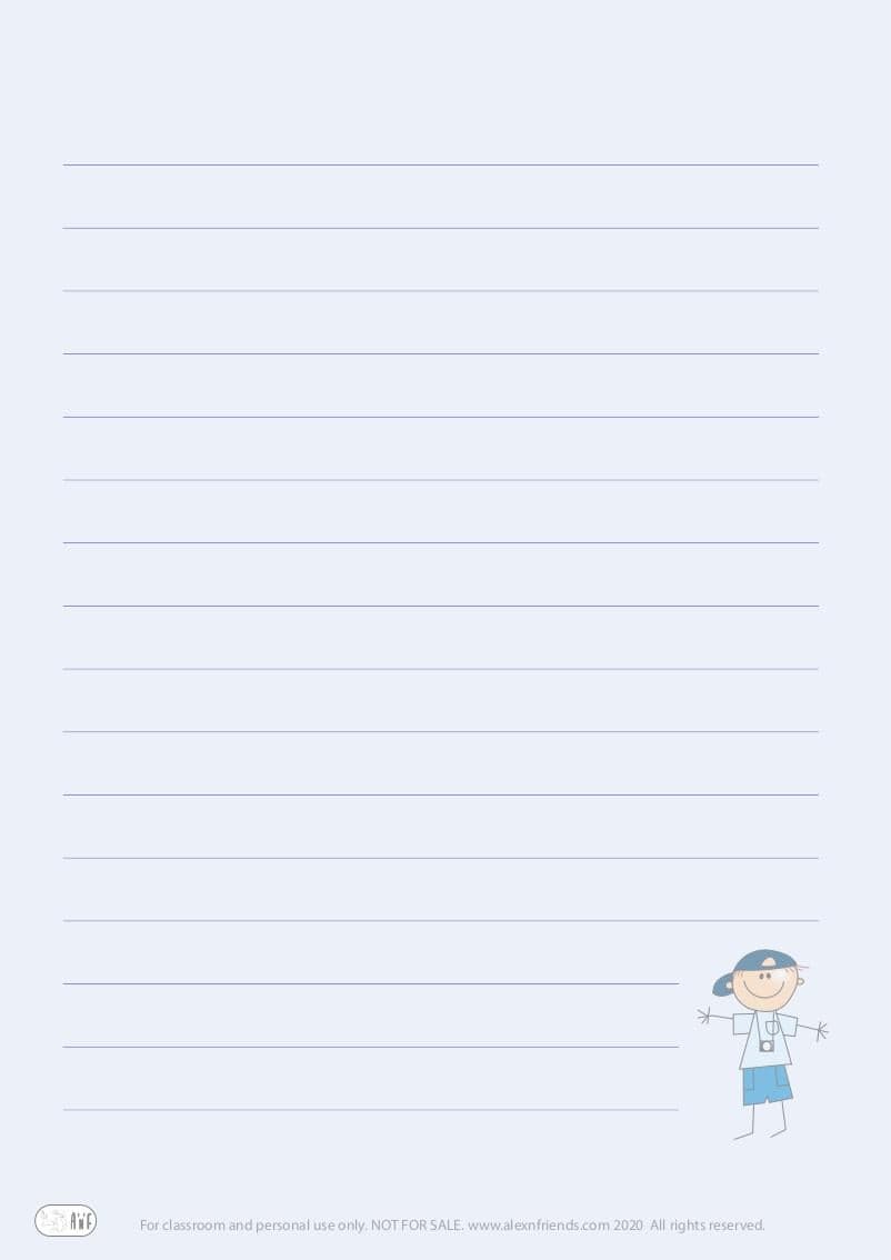 Writing paper - boy