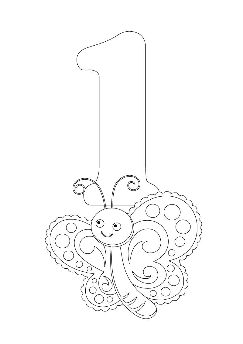 Νumber coloring pages 1-10