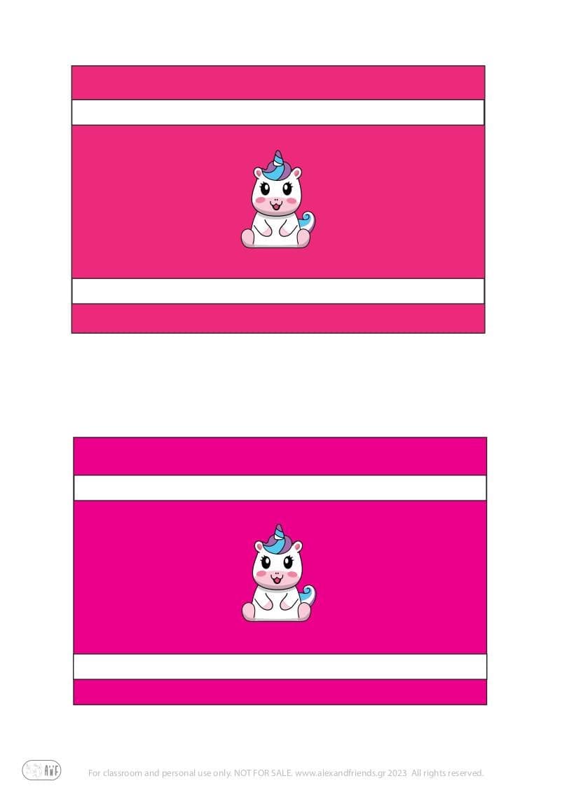 Craft for kids preschool kindergarten. Educational play for toddlers for preschool. Binoculars. Toilet paper roll. Free printable material. Pink color. Unicorn.