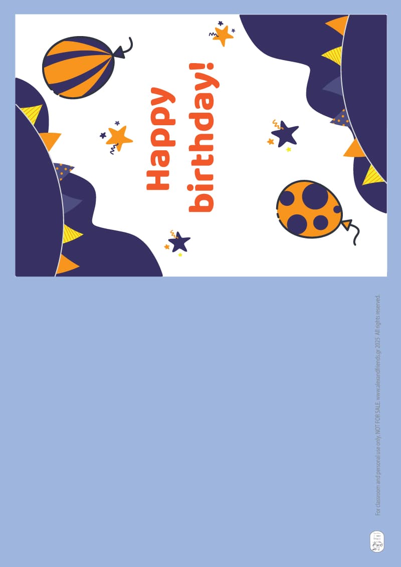 Birthday card - Balloons