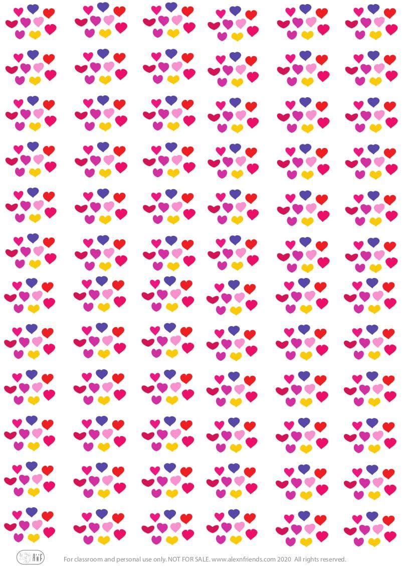 Free printable wrapping paper with hearts.