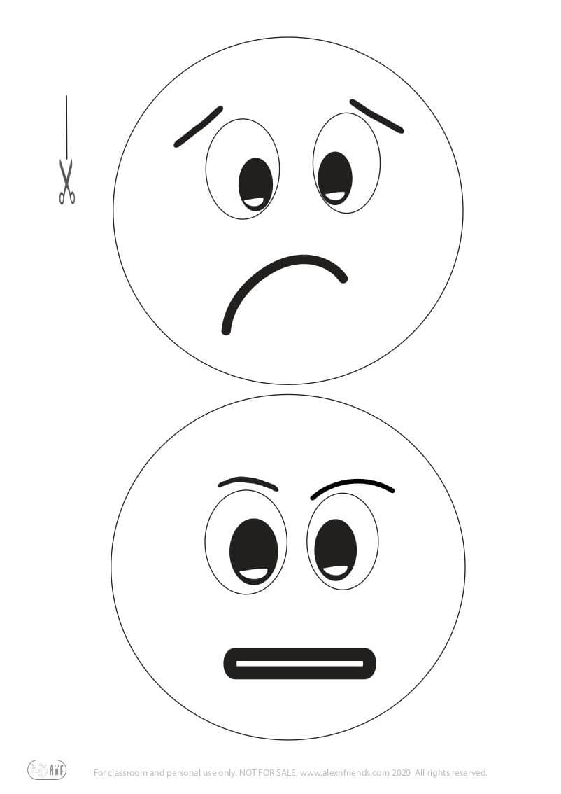 Educational play for toddlers. Bowling with plastic bottles and identify feelings. Free printable faces.