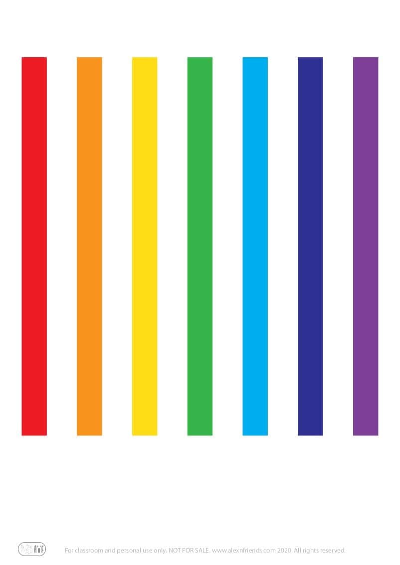 Paper cloud rainbow craft for preschoolers with free printable material. Colors of the rainbow.