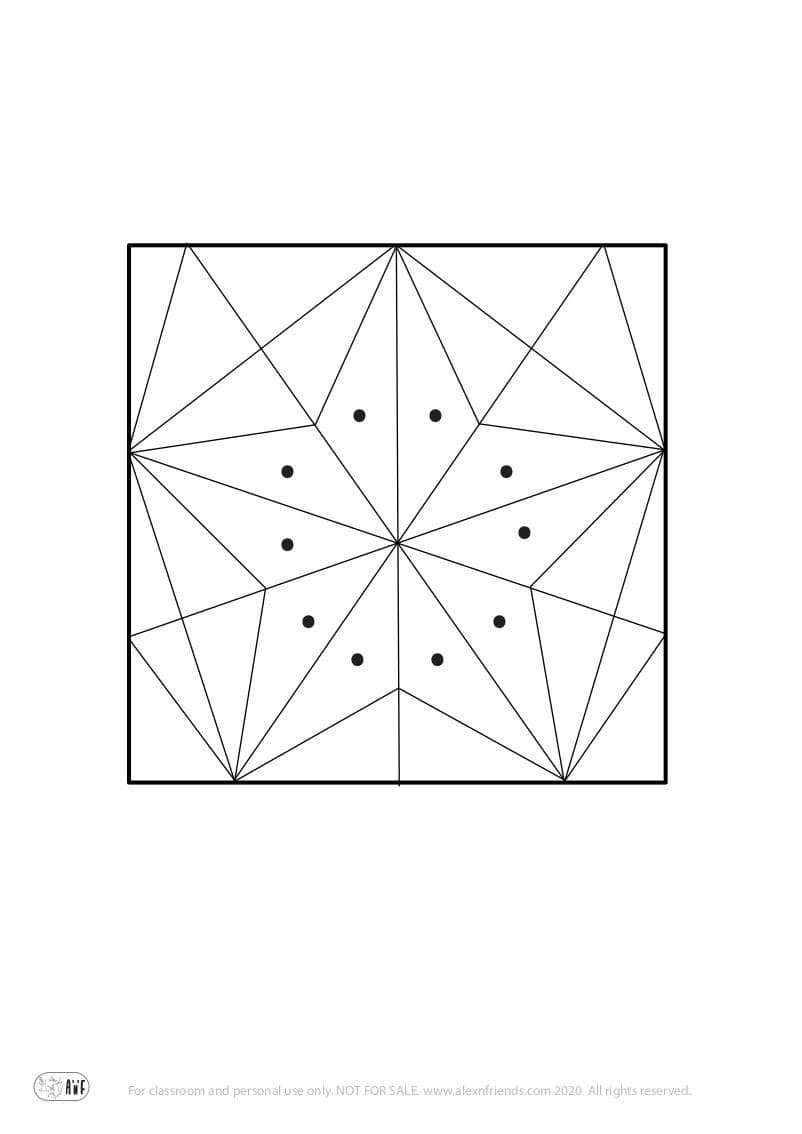 Easy free printable coloring puzzles for preschoolers. Star.