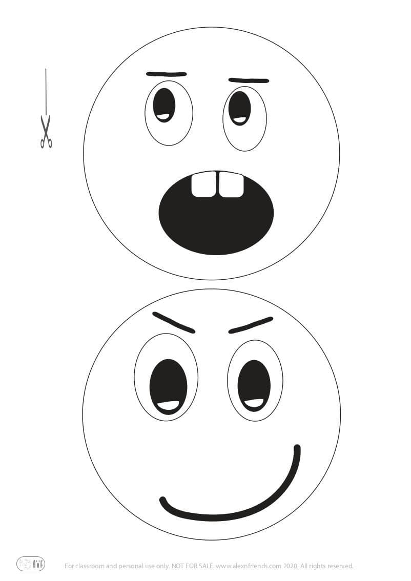 Educational play for toddlers. Bowling with plastic bottles and identify feelings. Free printable faces.