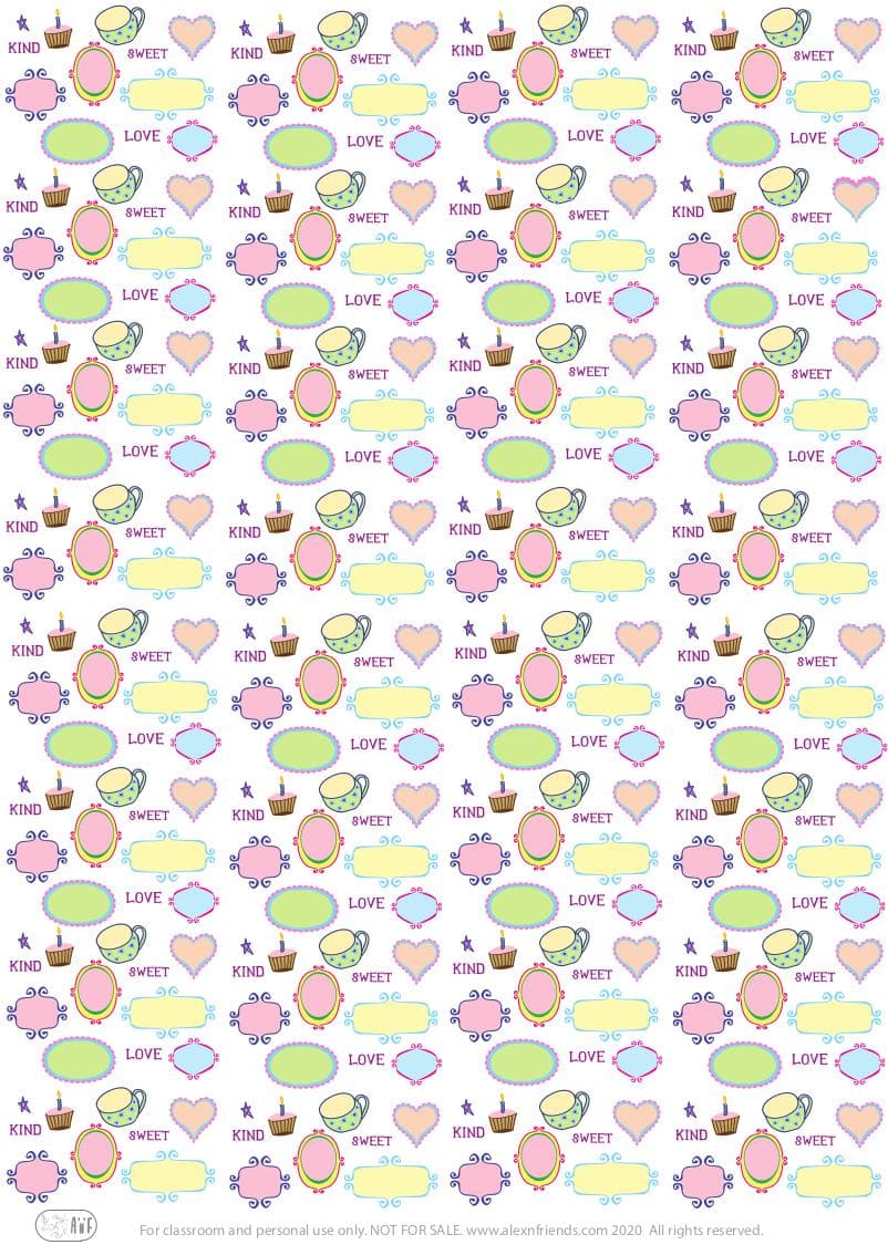 Free printable wrapping paper with doodles.