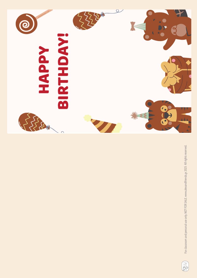 Birthday card - Teddy bears