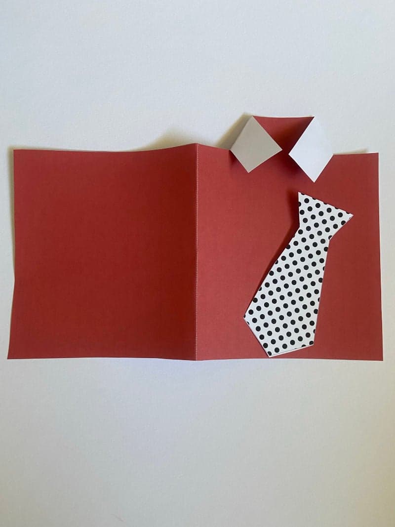 Father's day card craft for preschoolers with free printable shirt and tie.