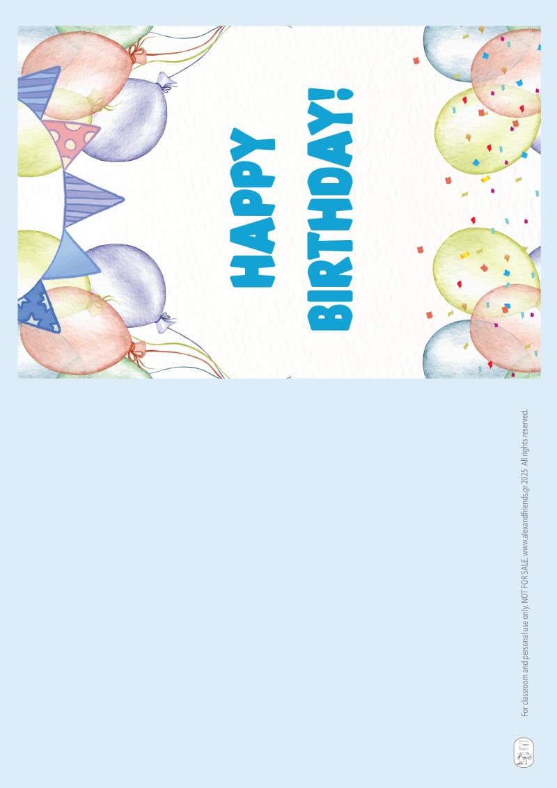 Birthday card - Balloons